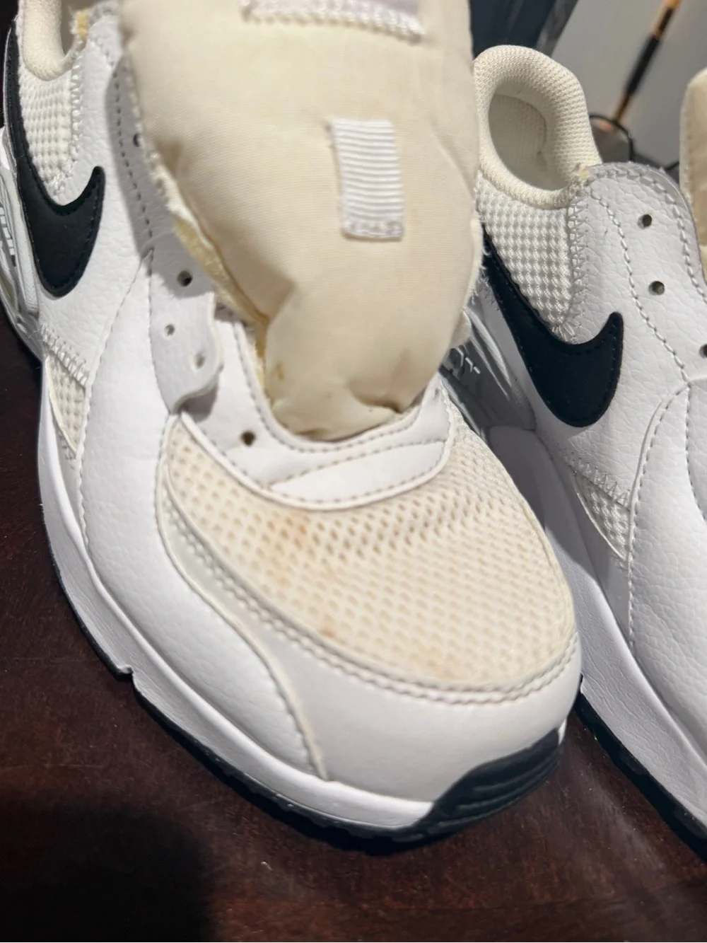 Nike White Sneakers with Black Swoosh
